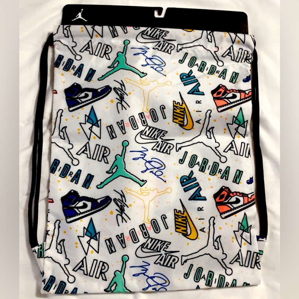 Nike Air Jordan Graphic Drawstring Bag